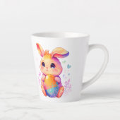  Cute Easter Bunny Latte Mug – Adorable Pastel Rab カフェラテマグ (右)