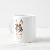 Cute Easter Bunny Mom Easter Leopard Year of The R コーヒーマグカップ (正面左)