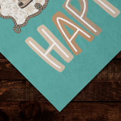 Cute Easter Bunny n Animal Print Brown Bows Teal  薄葉紙