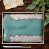 Cute Easter Bunny n Animal Print Brown Bows Teal  薄葉紙