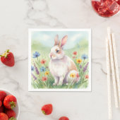 Cute Easter Bunny napkins cocktail スタンダードカクテルナプキン (インサイチュ)