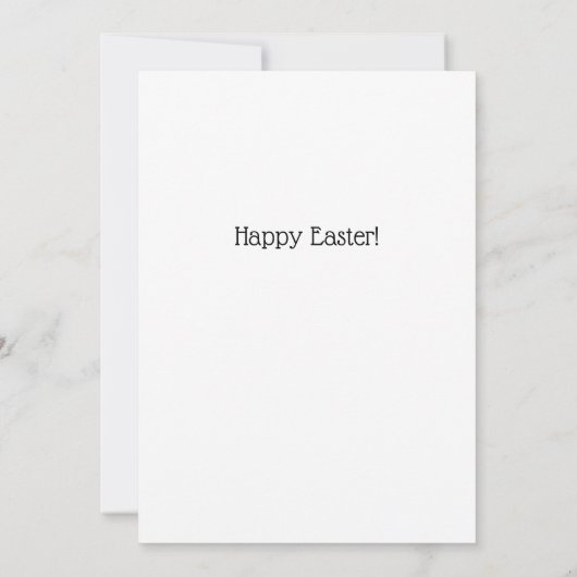 Cute Easter Bunny Painting Egg Whimsical Flat カード (裏面)