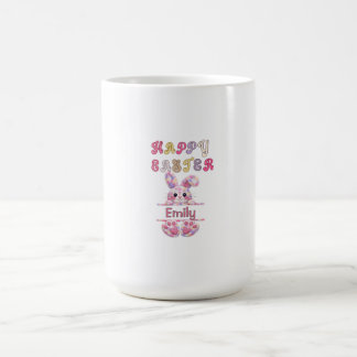 Cute Easter Bunny Pastel Color Personalized Mug コーヒーマグカップ
