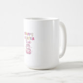 Cute Easter Bunny Pastel Color Personalized Mug コーヒーマグカップ (正面右)