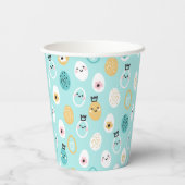 Cute Easter Bunny Pattern Kawaii Eggs  紙コップ (裏面)