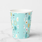 Cute Easter Bunny Pattern Kawaii Eggs  紙コップ (右)