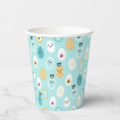 Cute Easter Bunny Pattern Kawaii Eggs  紙コップ (正面)