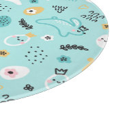 Cute Easter Bunny Pattern Kawaii Rabbits Eggs  カッティングボード (角)