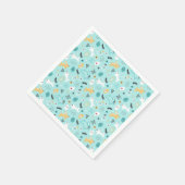 Cute Easter Bunny Pattern Kawaii Rabbits Eggs  スタンダードカクテルナプキン (角)