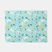 Cute Easter Bunny Pattern Kawaii Rabbits Eggs  ドアマット (正面)