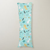 Cute Easter Bunny Pattern Kawaii Rabbits Eggs  ボディピロー (正面縦)