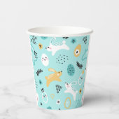 Cute Easter Bunny Pattern Kawaii Rabbits Eggs  紙コップ (裏面)