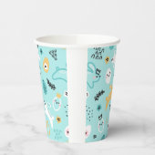 Cute Easter Bunny Pattern Kawaii Rabbits Eggs  紙コップ (左)