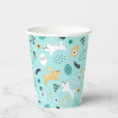 Cute Easter Bunny Pattern Kawaii Rabbits Eggs  紙コップ (正面)