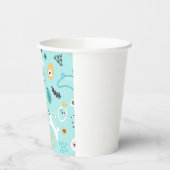Cute Easter Bunny Pattern Kawaii Rabbits Eggs  紙コップ (左)