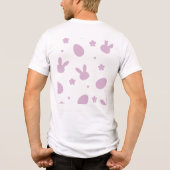 Cute Easter Bunny Pattern Shirt – Pastel Bunny & E トライブレンドＴシャツ (裏面)