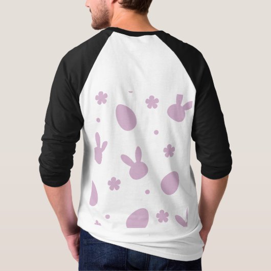 Cute Easter Bunny Pattern Shirt – Pastel Bunny & E Tシャツ (裏面)