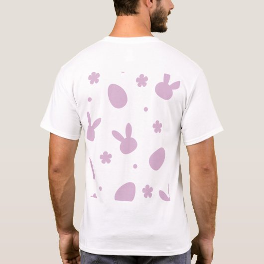 Cute Easter Bunny Pattern Shirt – Pastel Bunny & E Tシャツ (裏面)