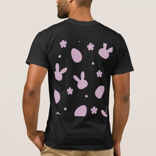 Cute Easter Bunny Pattern Shirt – Pastel Bunny & E Tシャツ (裏面)