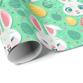 Cute Easter Bunny Pattern Wrapping Paper ラッピングペーパー (ロールコーナー)