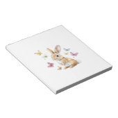 Cute Easter Bunny Rabbit Butterfly T-Shirt ノートパッド (アングル)