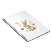 Cute Easter Bunny Rabbit Butterfly T-Shirt ノートブック (右側)