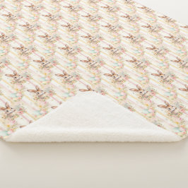 Cute Easter Bunny Sherpa Blanket シェルパブランケット