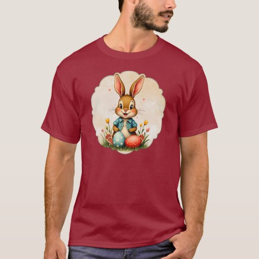 Cute Easter Bunny – Soft Frame - camiseta Tシャツ (正面)