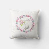 Cute Easter Bunny Throw Pillow クッション (正面)