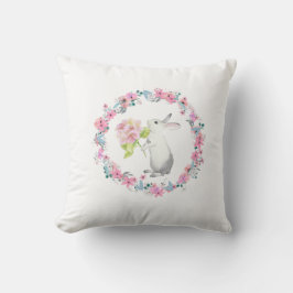 Cute Easter Bunny Throw Pillow クッション