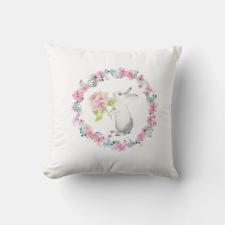 Cute Easter Bunny Throw Pillow クッション