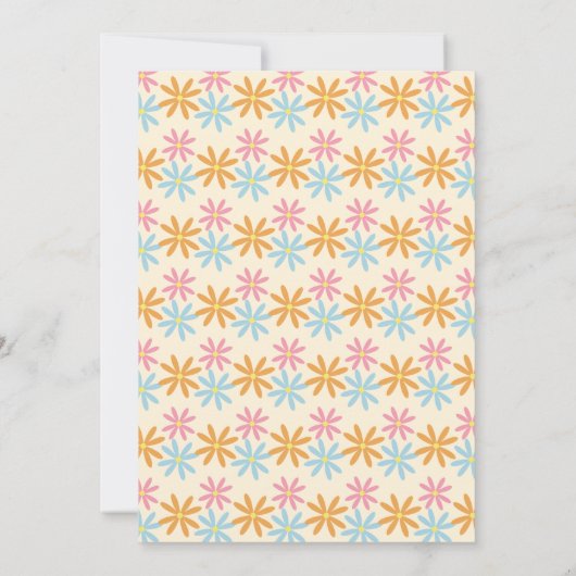 Cute Easter Bunny Turning One Birthday 招待状 (裏面)