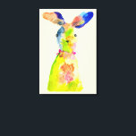 Cute Easter bunny watercolor art キャンバスプリント<br><div class="desc">watercolor cute Easter bunny original illustration design.</div>