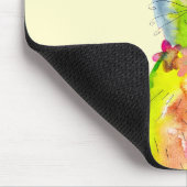 Cute Easter bunny watercolor art マウスパッド (コーナー)