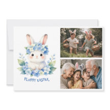 Cute Easter Bunny Watercolor Hydrangea 2 Photo