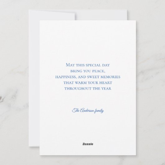 Cute Easter Bunny Watercolor with Hydrangea シーズンカード (裏面)