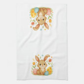 Cute Easter Bunny with Eggs Kitchen Towel キッチンタオル (縦)