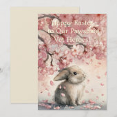 Cute Easter Card for Veterinary Personal シーズンカード (正面/裏面)
