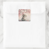 Cute Easter Card for Veterinary Personal スクエアシール (バッグ)