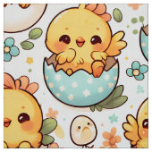 Cute Easter Chick Fabric – Kawaii Baby Chick Sprin ファブリック (見本)