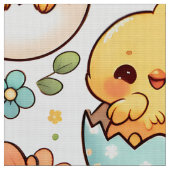 Cute Easter Chick Fabric – Kawaii Baby Chick Sprin ファブリック (クローズアップ)