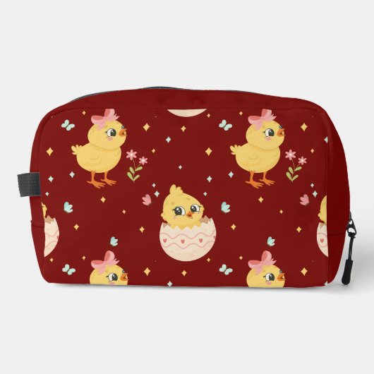 Cute Easter Chick with Pink Bow Seamless Pattern  ドップキット (正面)