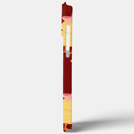 Cute Easter Chick with Pink Bow Seamless Pattern  Case-Mate iPhoneケース (裏面 / 左)