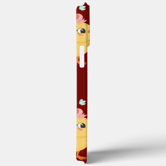 Cute Easter Chick with Pink Bow Seamless Pattern  Case-Mate iPhoneケース (裏面 / 右)