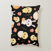 Cute Easter Chicks & Bunnies Seamless Pattern  アクセントクッション (裏面(縦))