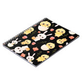 Cute Easter Chicks & Bunnies Seamless Pattern  ノートブック (左側)