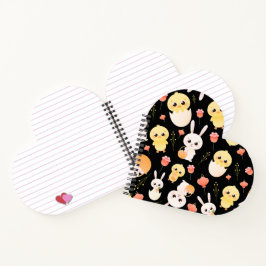 Cute Easter Chicks & Bunnies Seamless Pattern  ノートブック