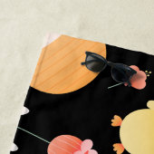 Cute Easter Chicks & Bunnies Seamless Pattern  ビーチタオル (インサイチュ)