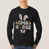 Cute Easter CMA Nurse Bunny Ears Happy Easter Eggs Tシャツ (正面)