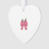 Cute Easter Day Coquette Bow Bunny Rabbit Womens G オーナメント (正面)